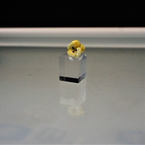 Vintage Coalport Porcelain Pansy Earring One SINGLE Screw Back AS IS For Crafts - Picture 2 of 9